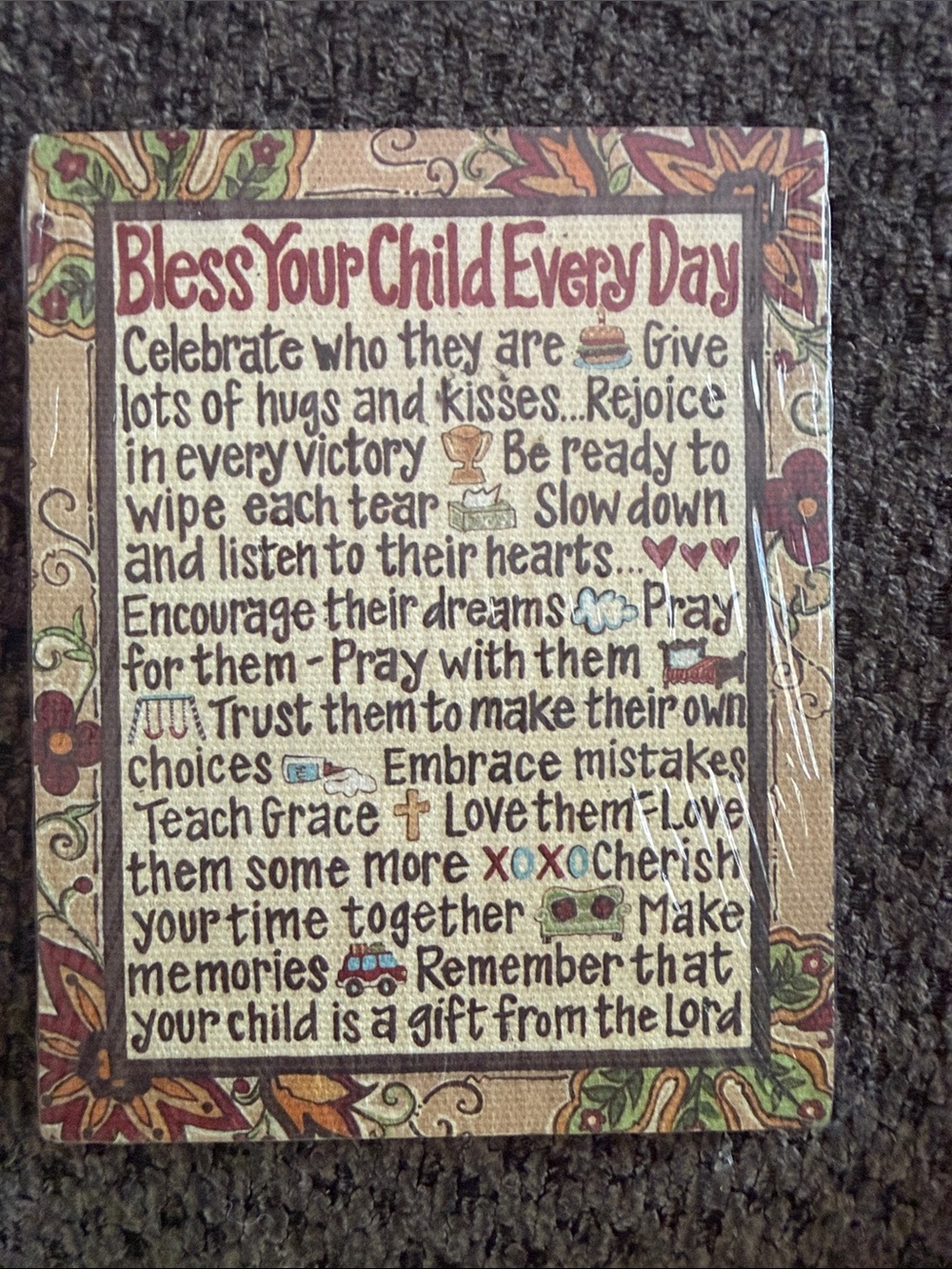 Bless Your Child Every Day Wall Art - Multicolor